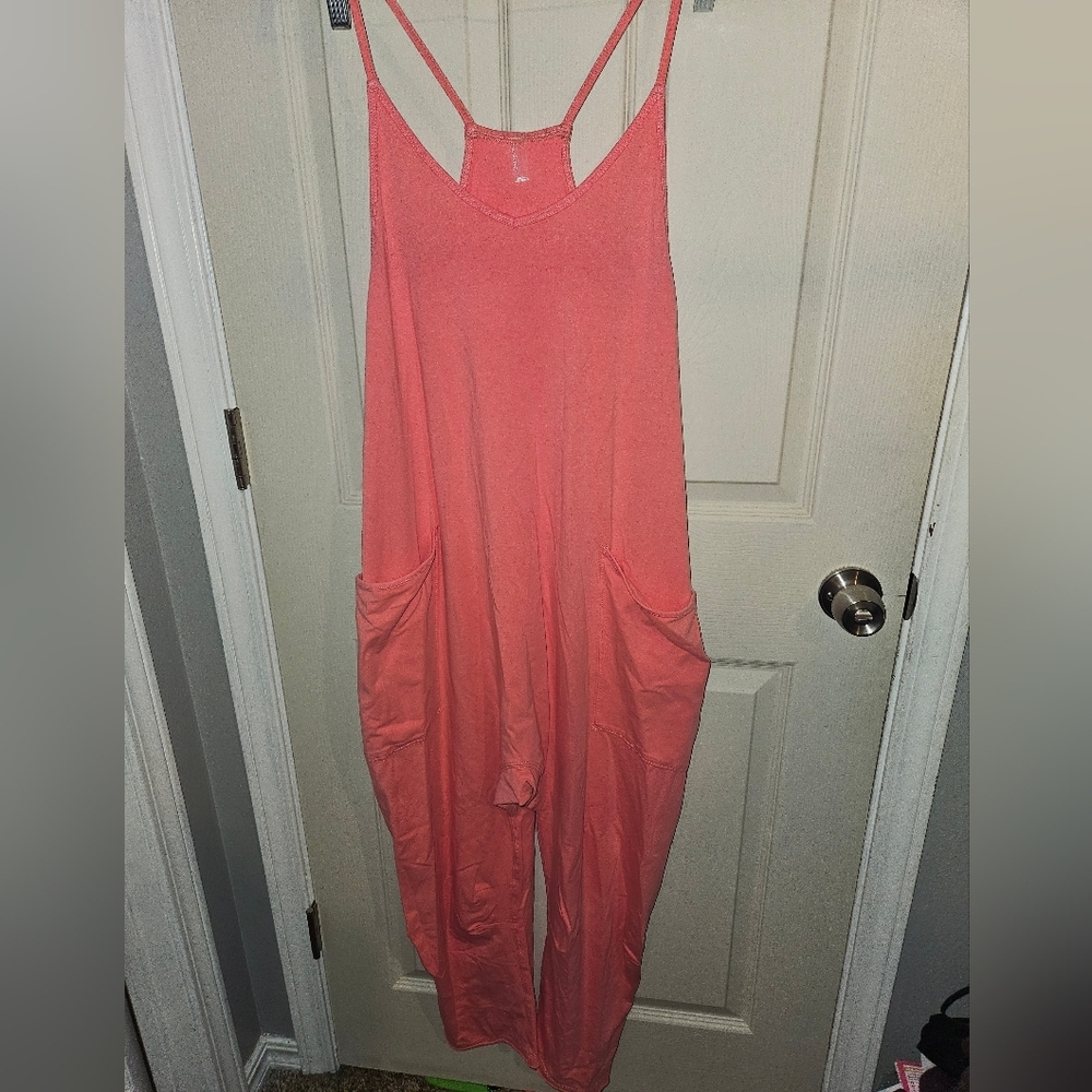 FP Movement by Free People Hot Shot Onesie Coral NWT - Picture 2 of 5